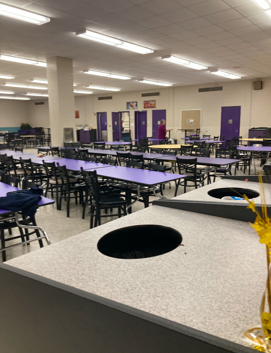 This photo captures a cafeteria undisturbed, prior to the recent lockdown.